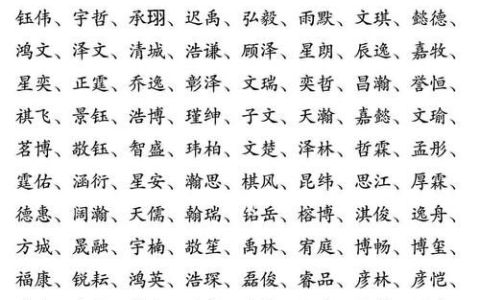 四个字男孩名字,四字成语起名男孩名字大全